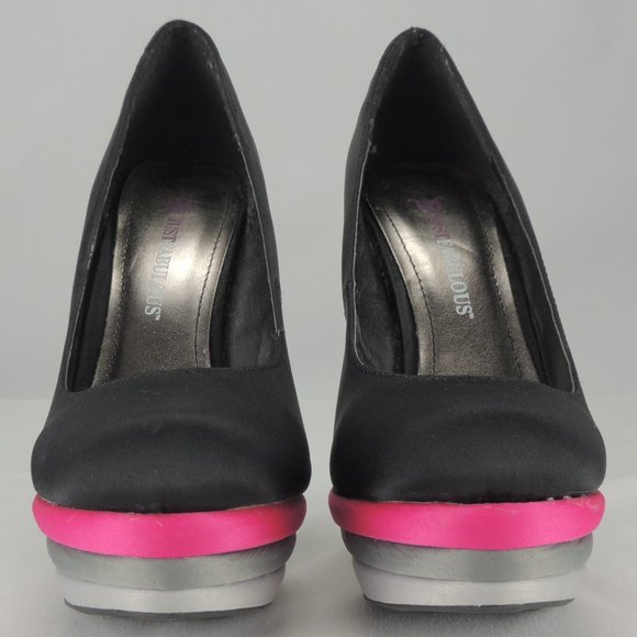 NWOB Just Fabulous Satin Platform Stiletto Heels - Picture 2 of 8